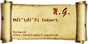 Mátéfi Gobert névjegykártya